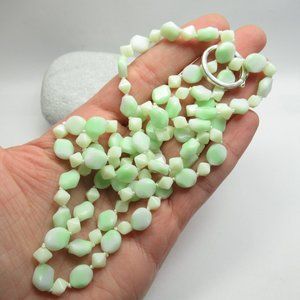 Uranium glass bead necklace